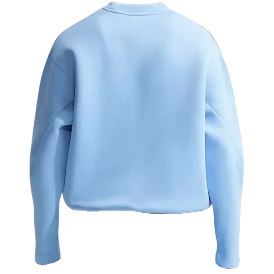 Nike Tech Men's Fleece Loose-Fit Crew Blue