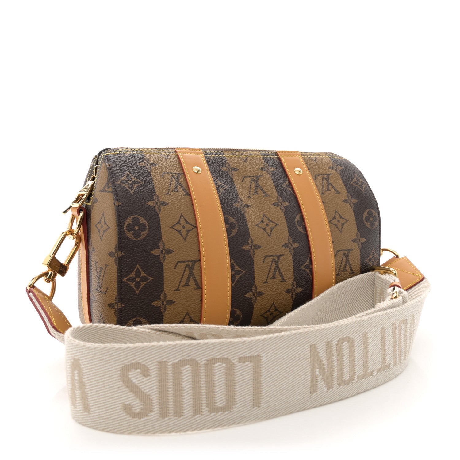 Louis Vuitton  X NIGO Reverse Monogram Stripes City Keepall Bandouliere Brown (Pre-owned)