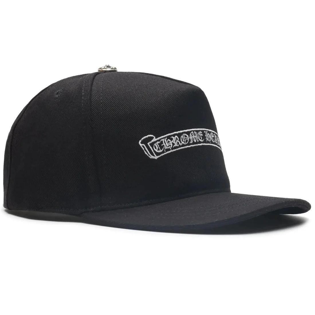 Chrome Hearts Embroidered Scroll Black White Baseball Cap
