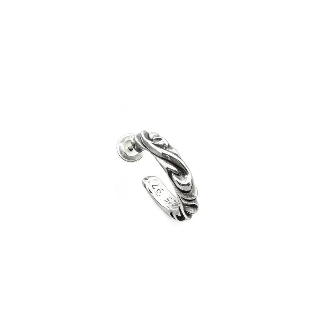 Chrome Hearts  Silver SBT Scroll Earring Hoop