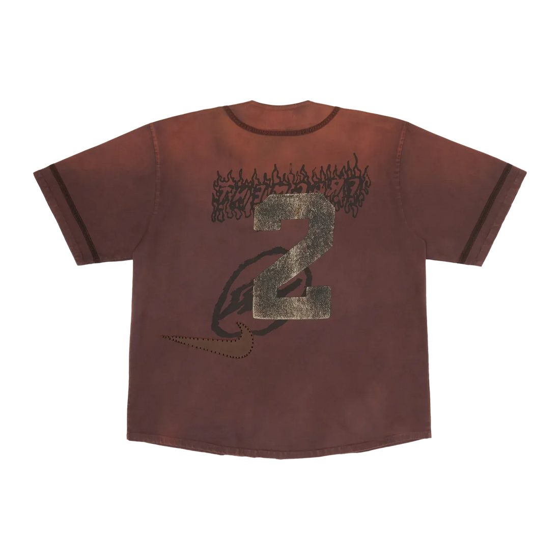 Travis Scott Cactus Jack x Fragment x Nike Tokyo Jack Retro Baseball Jersey Brown