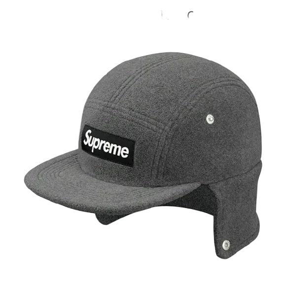 Supreme Polartec Fleece Earflap Camp Cap Grey