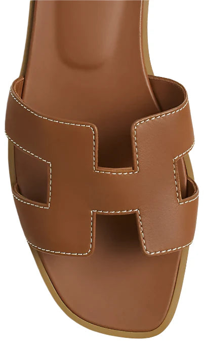 Hermes Oran Sandal Gold Box Calfskin Leather (Women's)