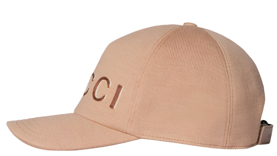 Gucci Embroidered Wool Baseball Hat Beige