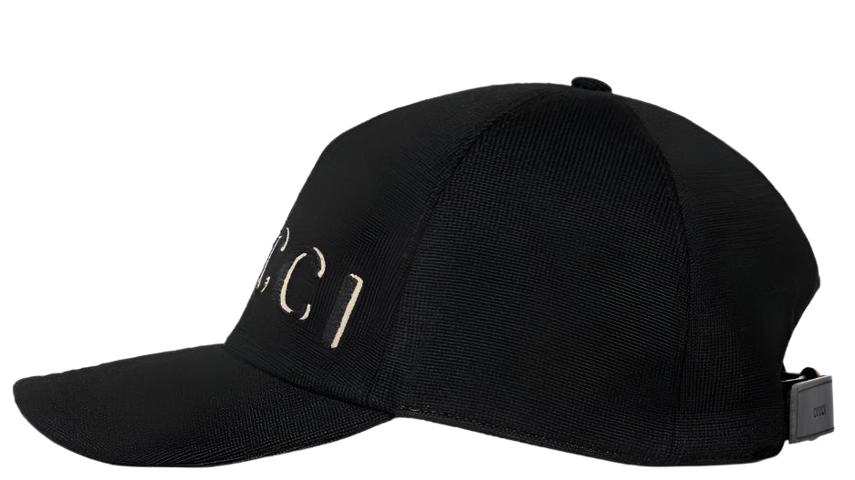 Gucci Embroidered Wool Baseball Hat Black