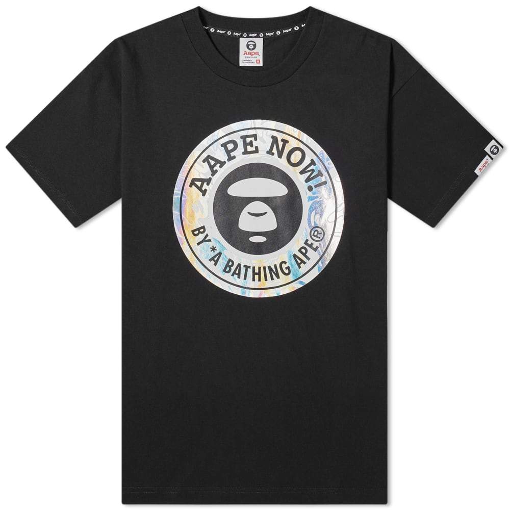 AAPE BY *A BATHING APE® Stamp Foil Tee black