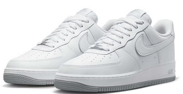 Nike Air Force 1 '07 Low White Wolf Grey Sole – Pure Soles PH