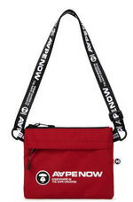 Load image into Gallery viewer, AAPE Moonface patch sacoche bag Red
