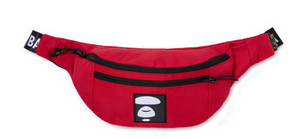 AAPE Moonface waist bag RED