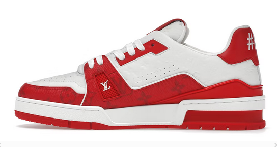 Giày Louis Vuitton Trainer #54 Signature White Red