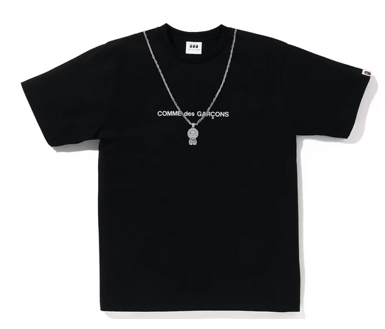 BAPE x Comme des Garcon Osaka Baby Milo Chain #2 Tee Men's Black