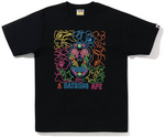 Load image into Gallery viewer, BAPE Halloween Neon Mexican Skull Tee Black
