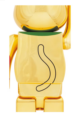 Bearbrick Maneki Neko Fukuiri 1000% Gold Plated