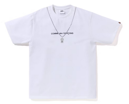 BAPE x Comme des Garcon Osaka Baby Milo Chain #2 Tee Men's White