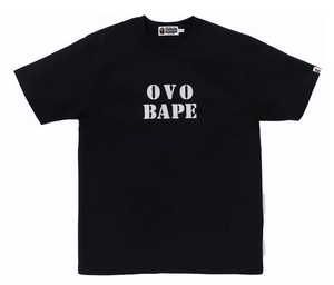 BAPE x OVO Stencil Logo Tee Black