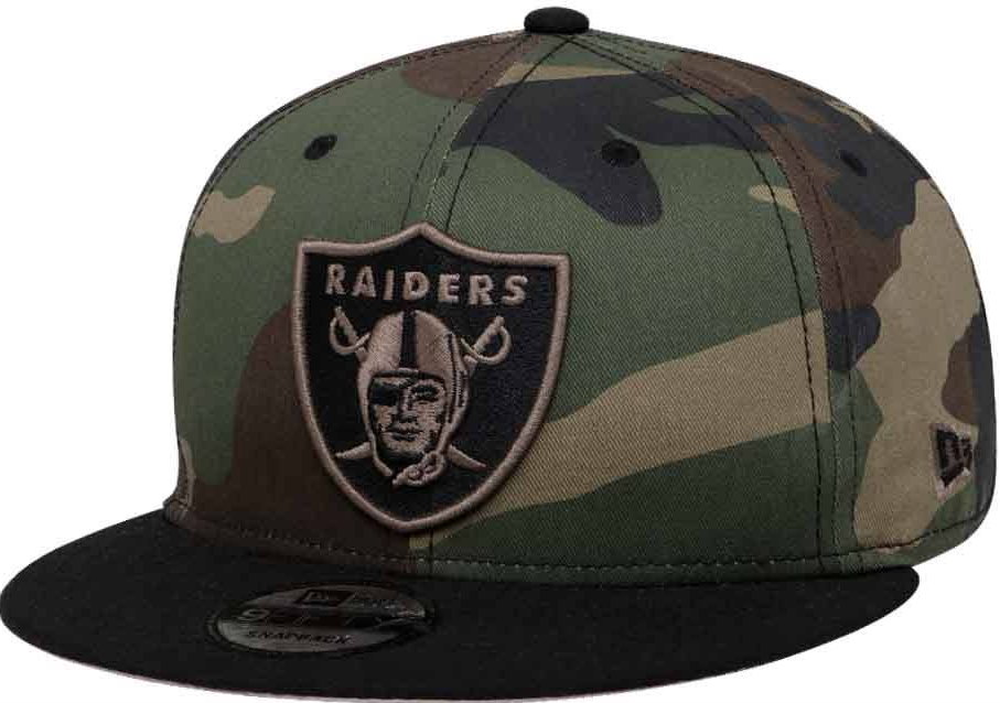 Oakrai Woodland Raiders Black New Era 9Fifty Snapback Cap 7697938546881