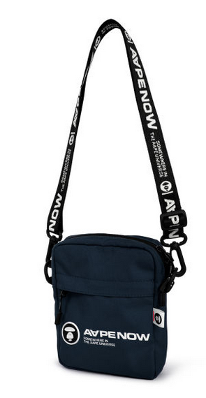 Moonface patch crossbody pouch Navy Blue