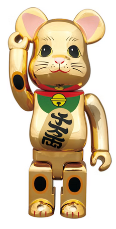 Bearbrick Beckoning Cat 1000% Gold