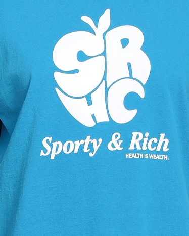 SPORTY & RICH T-shirts Azure