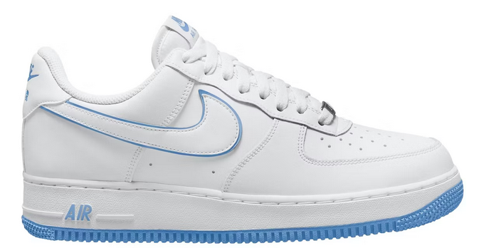 Air force 1 with blue bottom hot sale