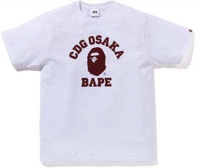 Bape Cdg Osaka College Tee White 10122707730625