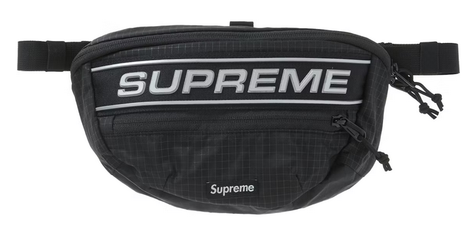 Supreme Logo Waist Bag Black