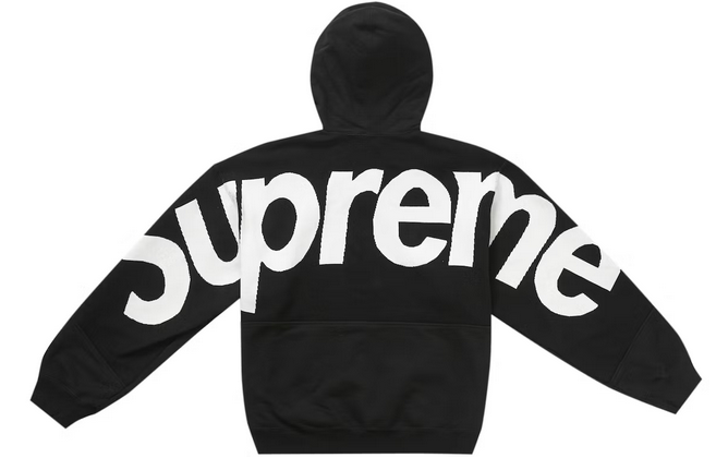 Supreme Big Logo Jacquard Hooded Sweatshirt Black