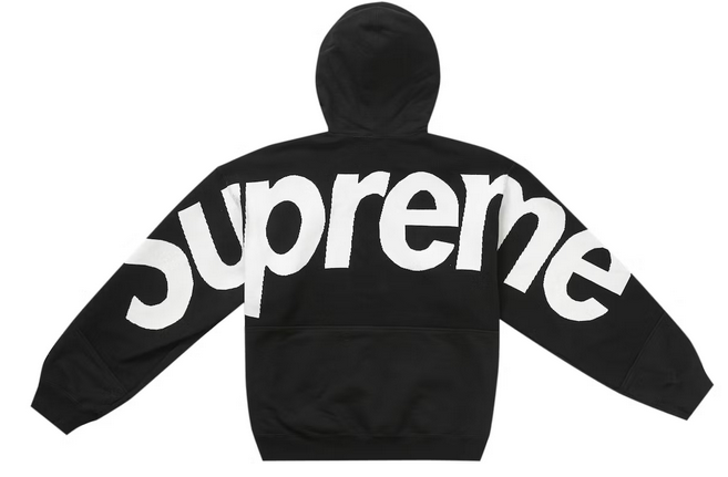 Supreme Big Logo Jacquard Hooded Sweatshirt Black 10101699543233