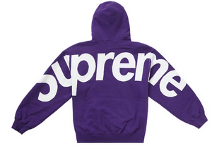 Supreme Big Logo Jacquard Hooded Sweatshirt Purple