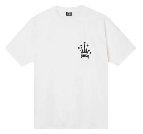 ★24SS 最新作★STUSSY REGAL CROWN TEE PIGMENT DYED Stussy Regal Crown Pigment Dyed T-shirt Black Men's - SS24 - US