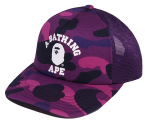 BAPE Color Camo College Mesh Cap Purple