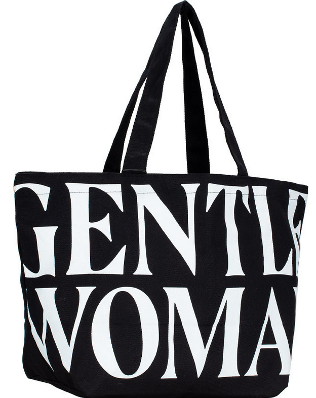 GENTLE WOMAN  Canvas Large Tote Black