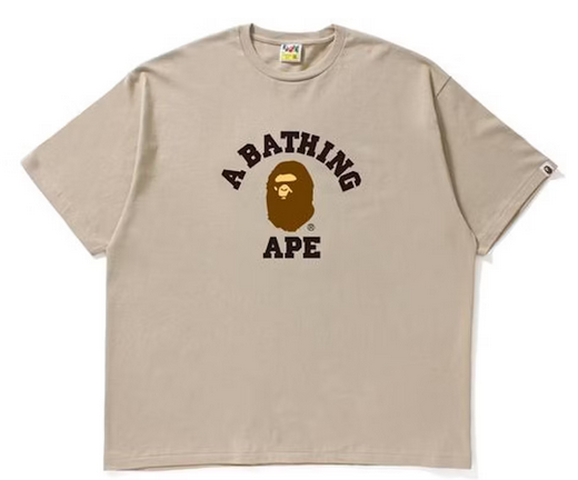 BAPE College Tee Beige