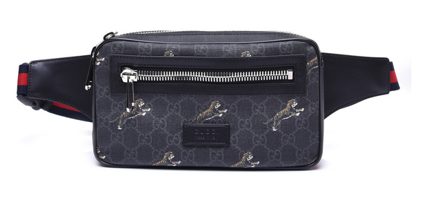 Gucci Soft GG Supreme Monogram Tigers Belt Bag Black Multicolor 10129426317505