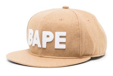 BAPE Patch Snapback Cap Beige