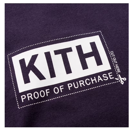 Kith Treats Proof Of Purchase Tee Purple