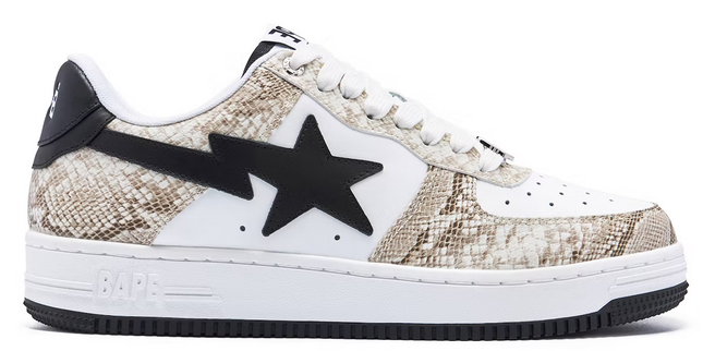 A Bathing Ape Bape Sta Snake Skin Beige