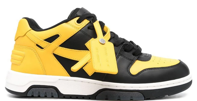 OFF-WHITE Out Of Office Calf Leather (Black/Yellow)