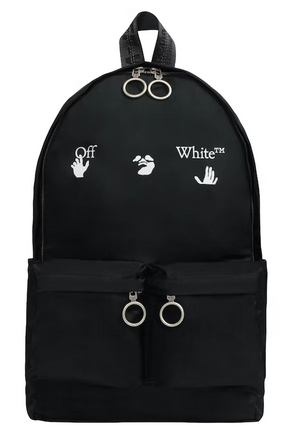 OFF-WHITE Logo Backpack Black/White