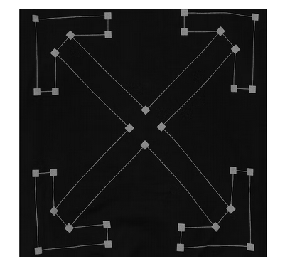 Off-White Diag Backbone Hoodie Black/SIlver