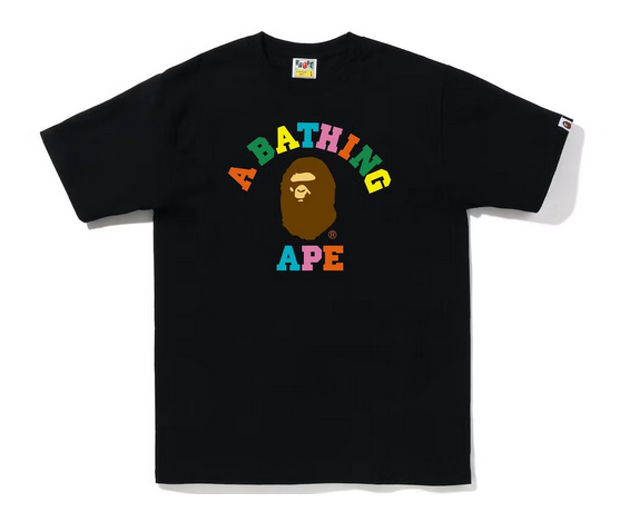 BAPE Colors College Tee (SS23) Black Multi