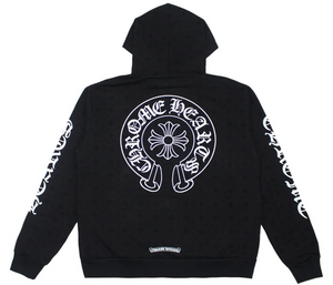 Chrome Hearts Vertical Logo Hoodie Black