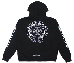 Chrome Hearts Vertical Logo Hoodie Black 7512568856769
