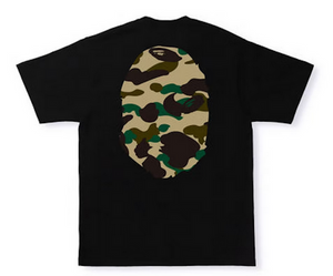 BAPE 1st Camo Big Ape Head Tee Black Yellow