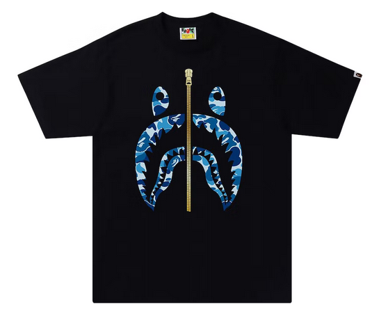 Bape shark zip tee on sale