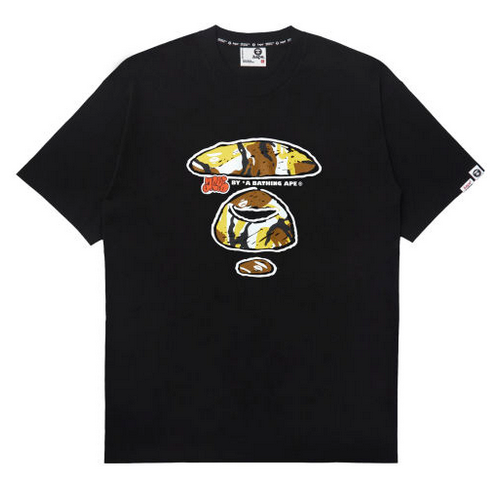 AAPE Moonface graphic tee Black/Yellow