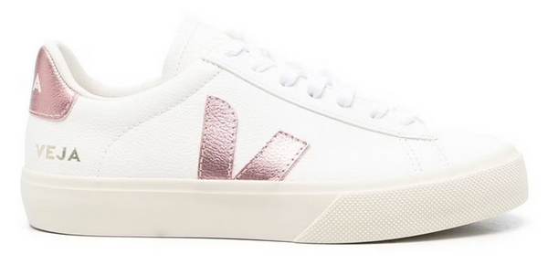 Sneaker Veja V1 White Petal Pink Veja Campo Chromefree Leather