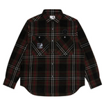 Load image into Gallery viewer, AAPE Moonface patch plaid shirt Black
