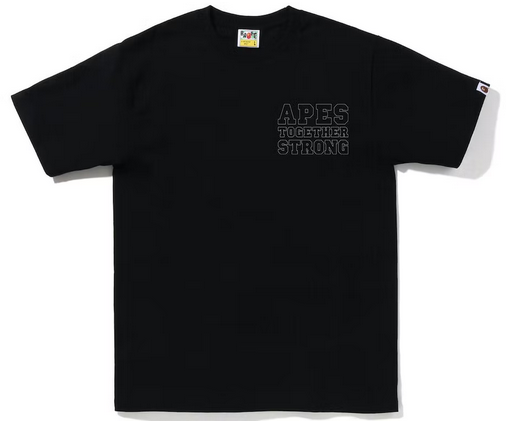 BAPE Color Camo Crazy College Ats Tee (FW22) Black