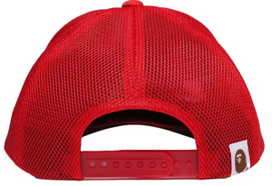 BAPE Color Camo College Mesh Cap Red